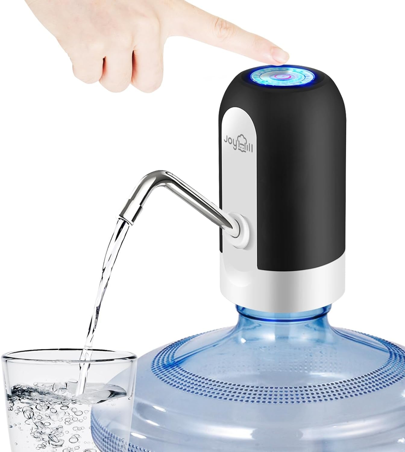 5 Gallon Water Bottle Dispenser, USB Charging Water Bottle Pump, Portable Water Dispenser Pump for Camping（Black）