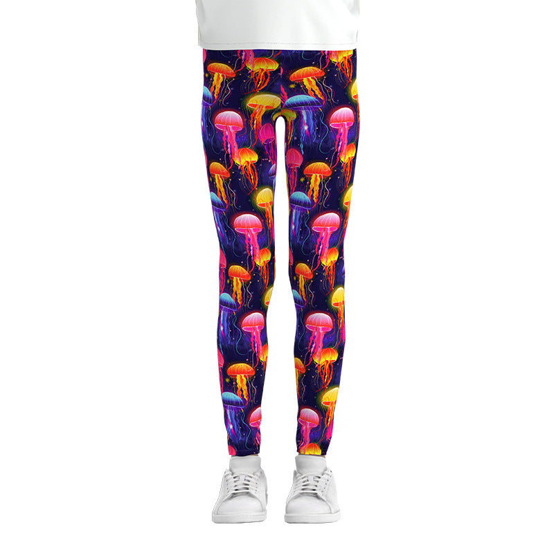 Digital Printing Leggings Girls Leggings Thin Stretch Pants - Prime Warehouse