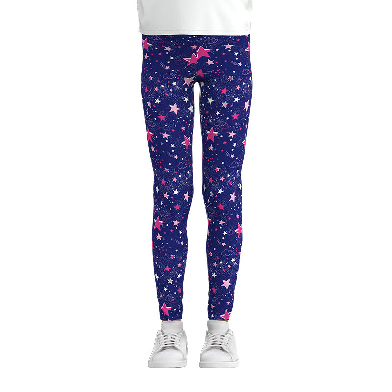 Digital Printing Leggings Girls Leggings Thin Stretch Pants - Prime Warehouse
