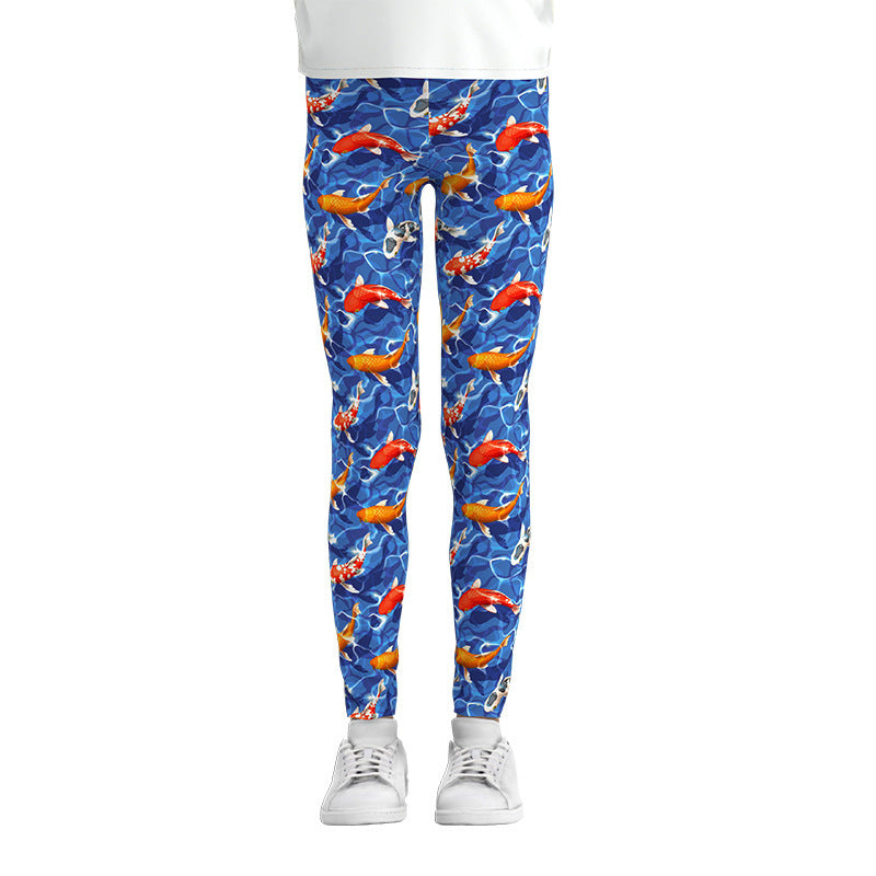 Digital Printing Leggings Girls Leggings Thin Stretch Pants - Prime Warehouse