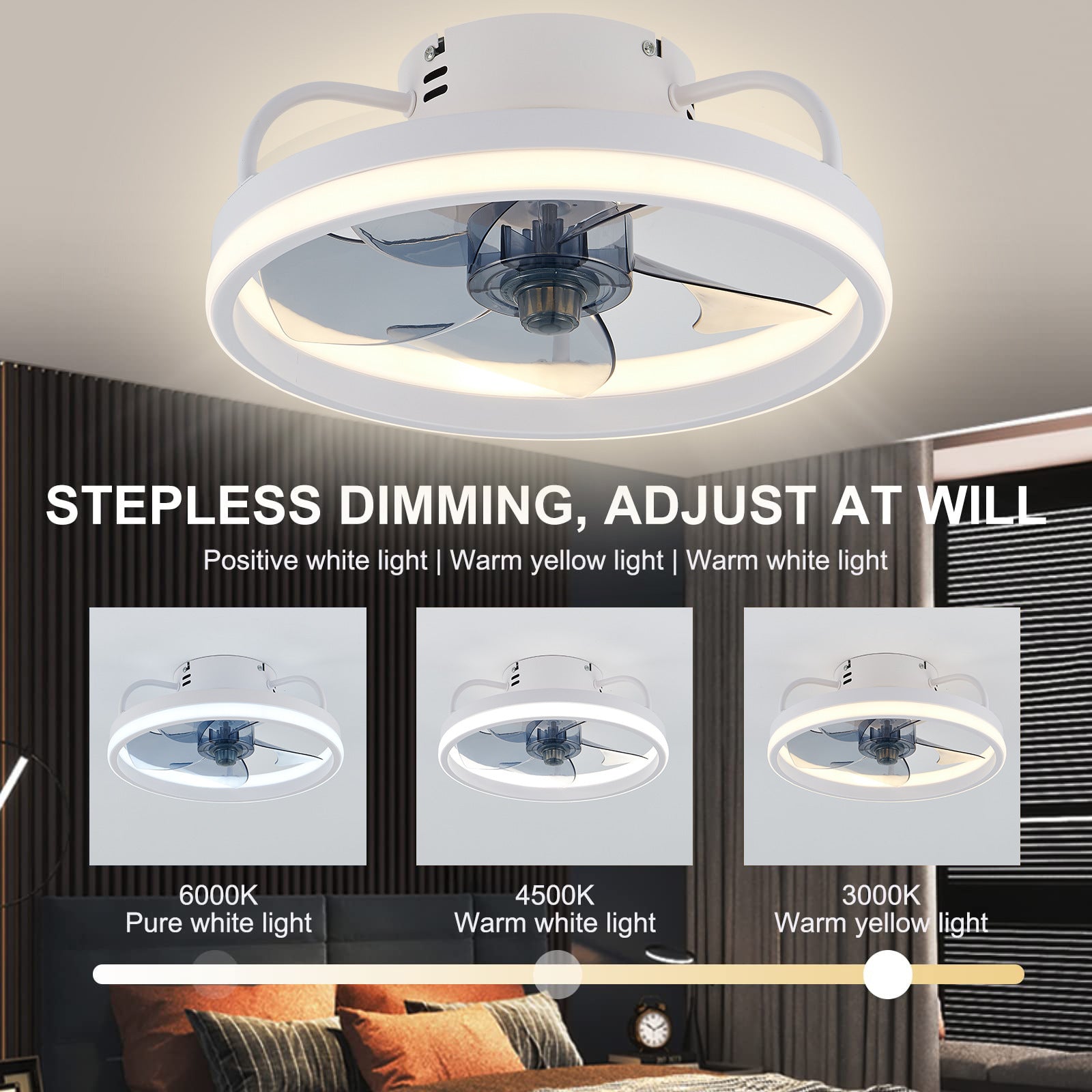 Simple Wrought Iron Fan Lamp Restaurant LED Electric Fan Lamp - Prime Warehouse