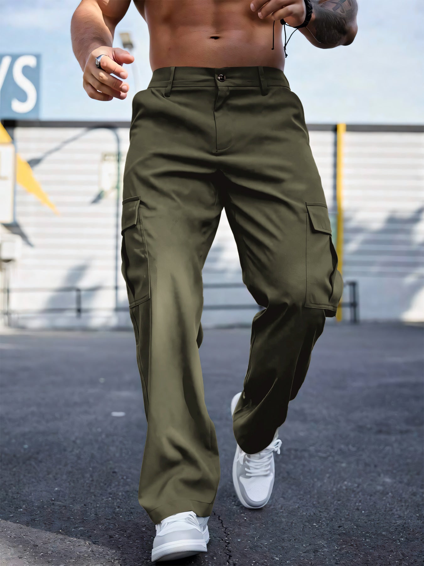 Wear-resistant Sports Straight Loose Cargo Pants - Prime Warehouse