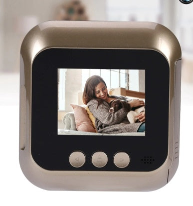 2.4 Inch Security Smart Doorbell Peephole Camera Electronic Cat Eye - Prime Warehouse