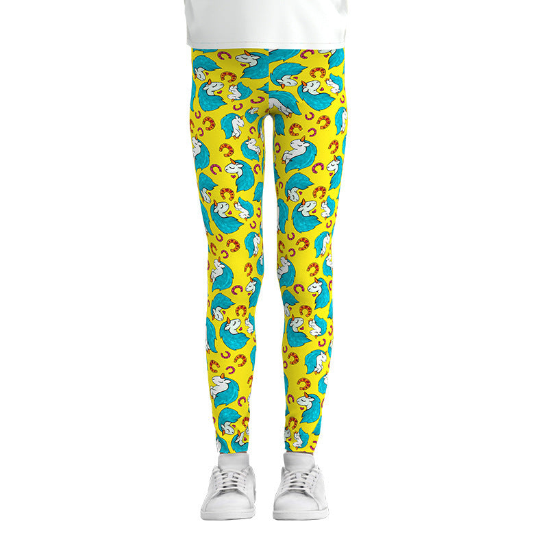 Digital Printing Leggings Girls Leggings Thin Stretch Pants - Prime Warehouse