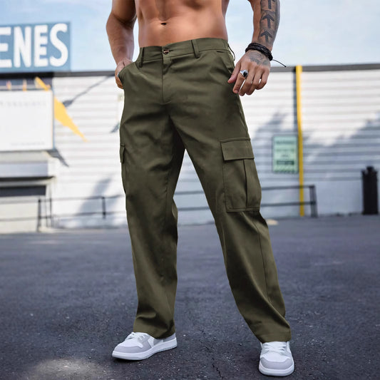 Wear-resistant Sports Straight Loose Cargo Pants - Prime Warehouse