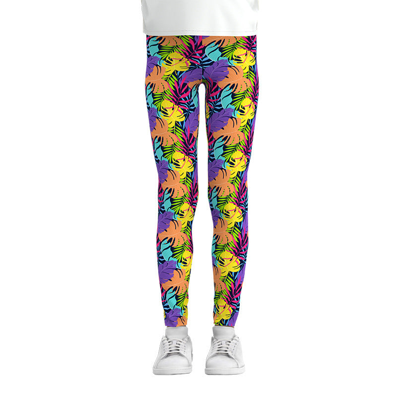 Digital Printing Leggings Girls Leggings Thin Stretch Pants - Prime Warehouse