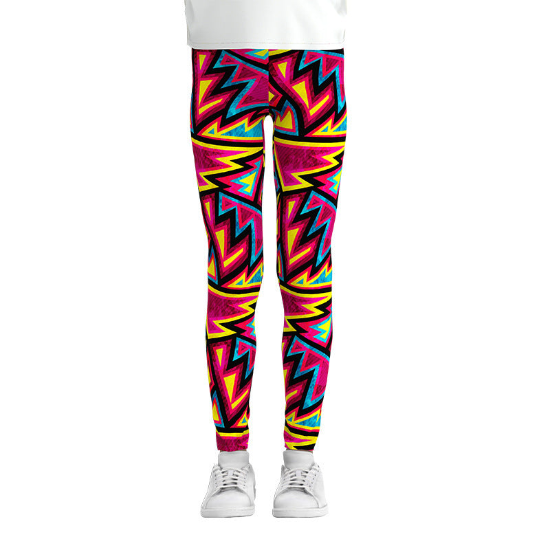 Digital Printing Leggings Girls Leggings Thin Stretch Pants - Prime Warehouse