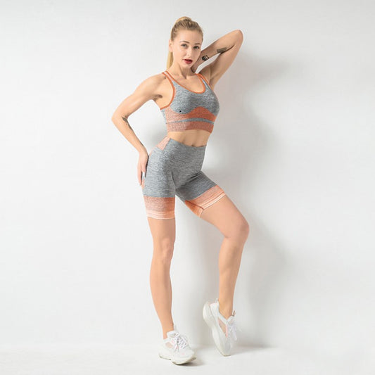 Running Sports Bra Set Seamless Yoga Wear - Prime Warehouse