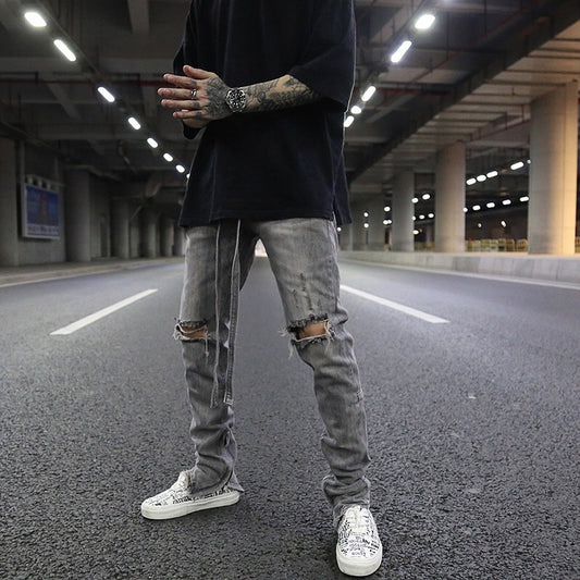 Zippered  Jeans - Prime Warehouse