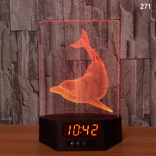 Explosion electronic products glowing dolphin 3d night light creative gift led wireless charging table lamp - Prime Warehouse