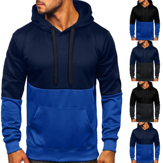 Color Block Hooded Couple Wear Sports Casual Sweater - Prime Warehouse