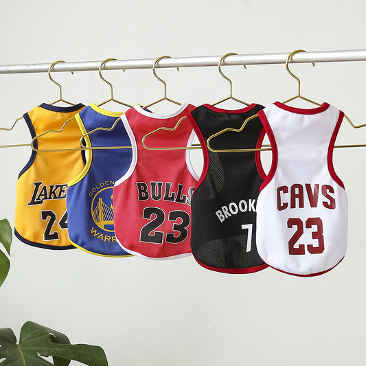 Pet Basketball Wear Thin Sports Vest - Prime Warehouse