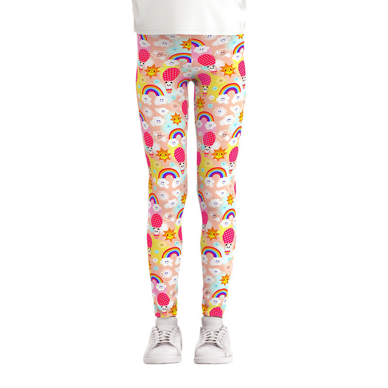 Digital Printing Leggings Girls Leggings Thin Stretch Pants - Prime Warehouse