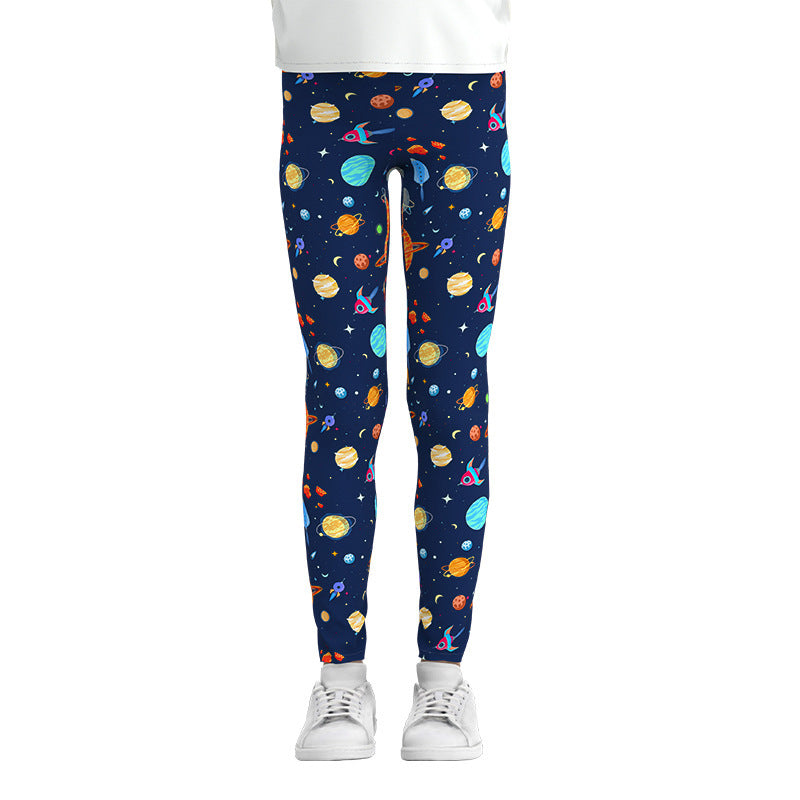 Digital Printing Leggings Girls Leggings Thin Stretch Pants - Prime Warehouse