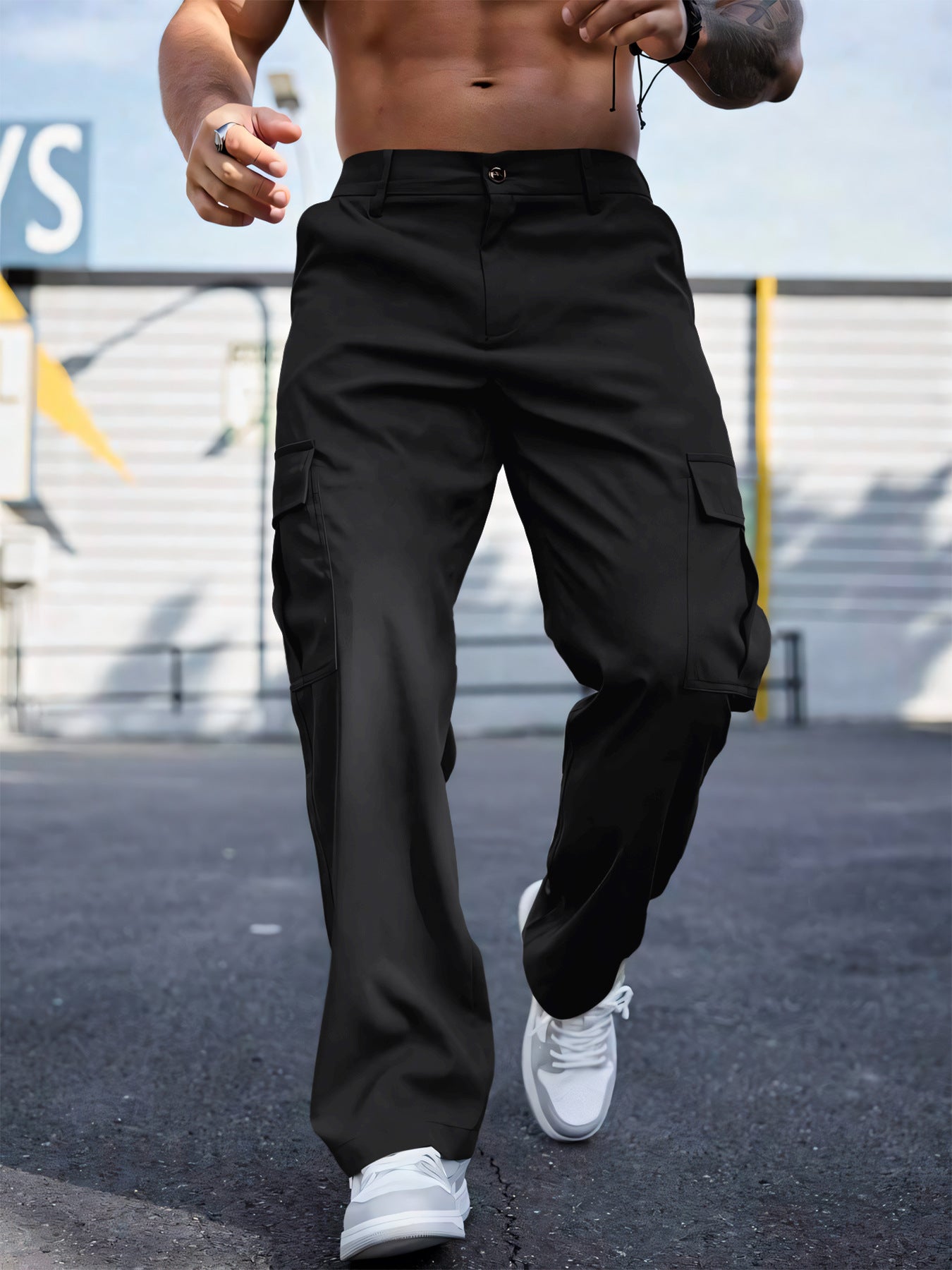 Wear-resistant Sports Straight Loose Cargo Pants - Prime Warehouse