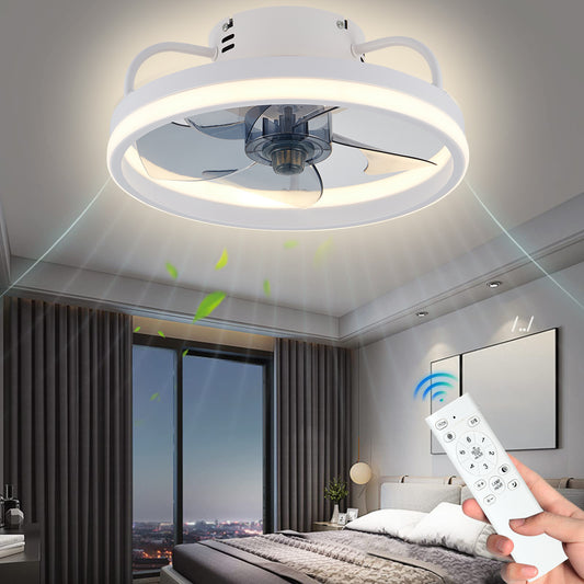 Simple Wrought Iron Fan Lamp Restaurant LED Electric Fan Lamp - Prime Warehouse