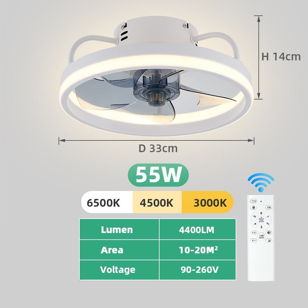 Simple Wrought Iron Fan Lamp Restaurant LED Electric Fan Lamp - Prime Warehouse