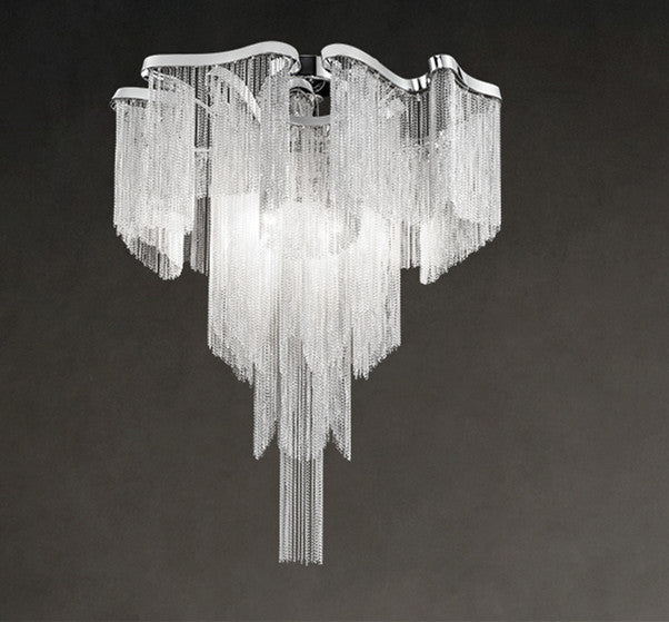 Nordic Light Luxury Tassel Aluminum Chain Living Room Ceiling - Prime Warehouse