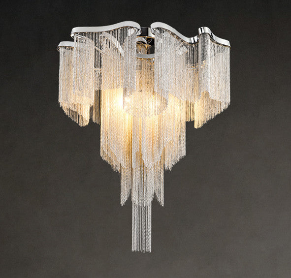 Nordic Light Luxury Tassel Aluminum Chain Living Room Ceiling - Prime Warehouse